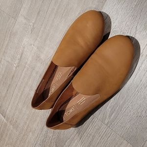 Camel TOMS Darcy Smoking Slipper-style Flats